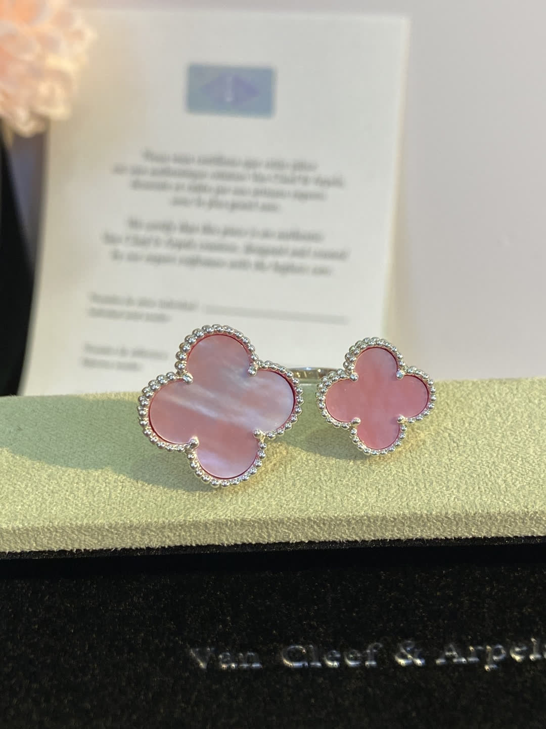 Van Cleef & Arpels Alhambra Pink Mother-of-Pearl Earrings